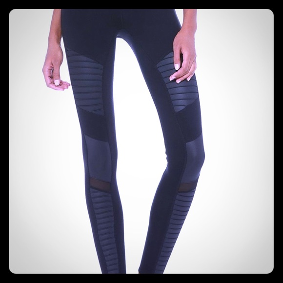 ALO Yoga Pants - ALO High Waist Black Moto❤️S❤️